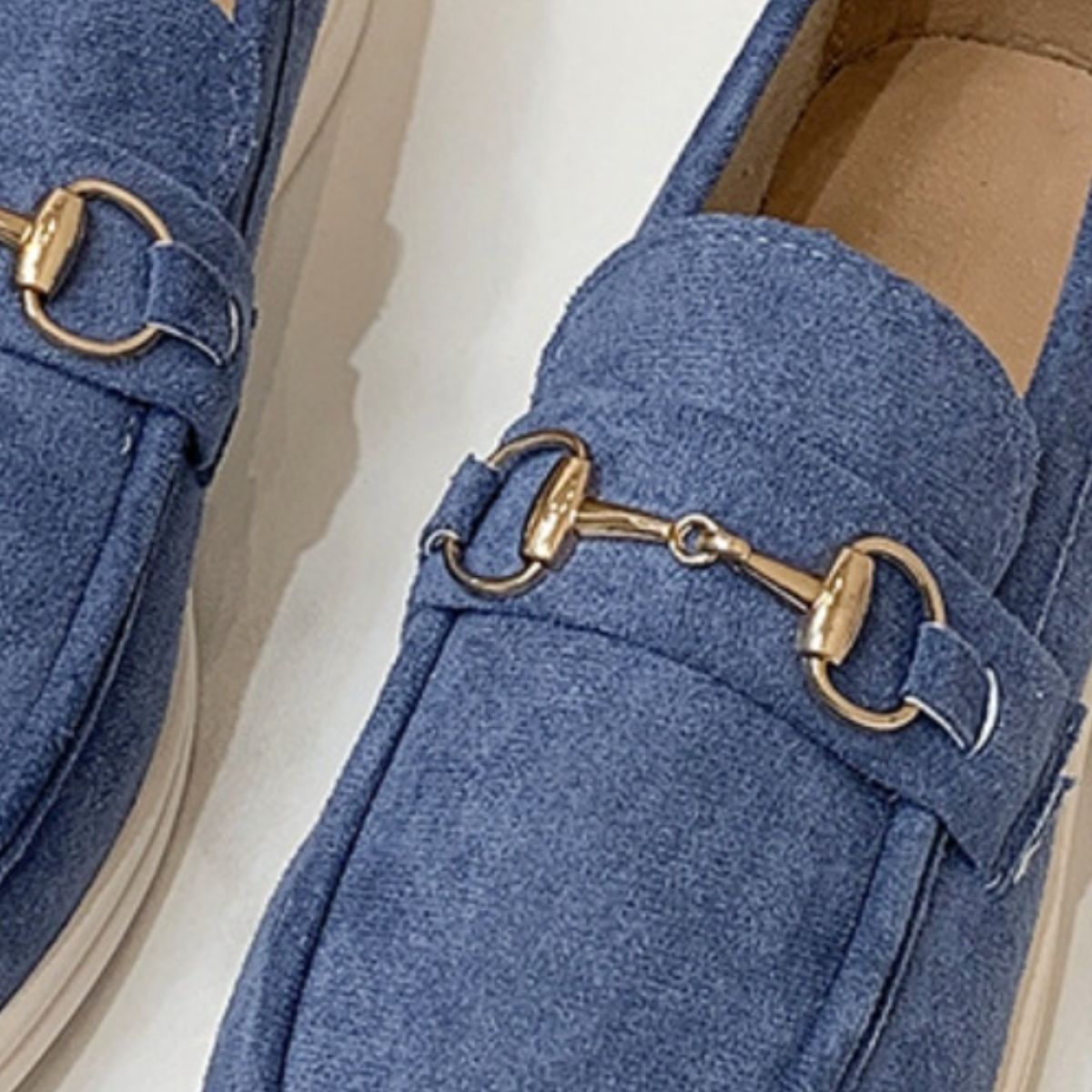 Metal Buckle Flat Sneakers-Jewearrings