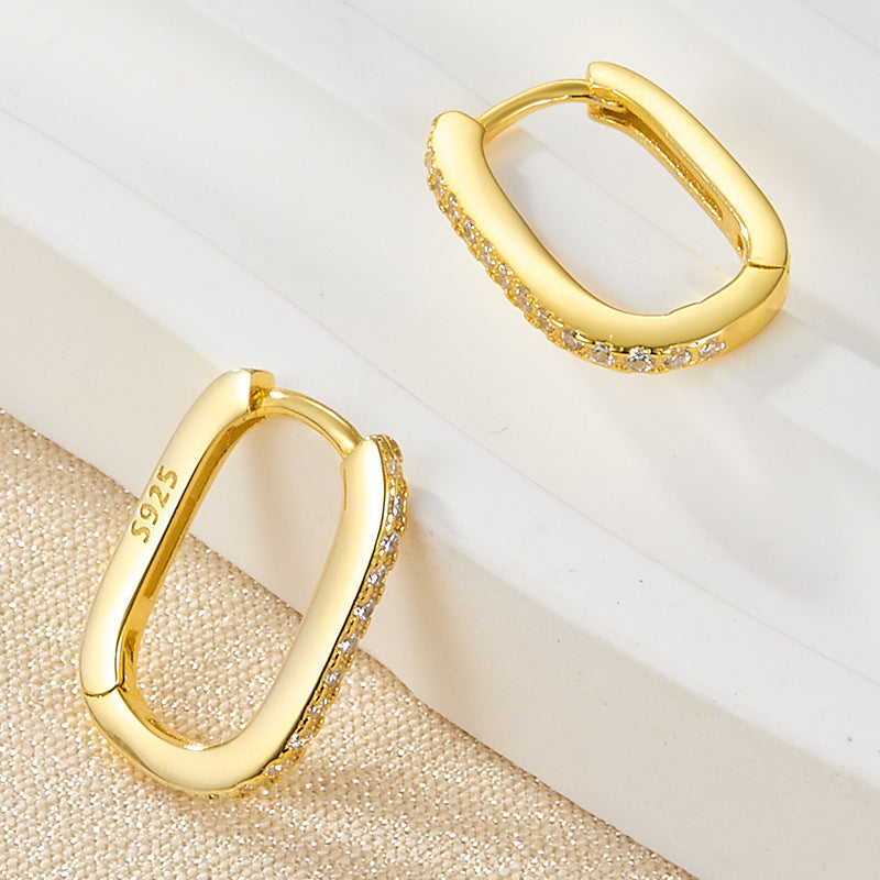 Melissa Oval Hoop Earrings-Jewearrings