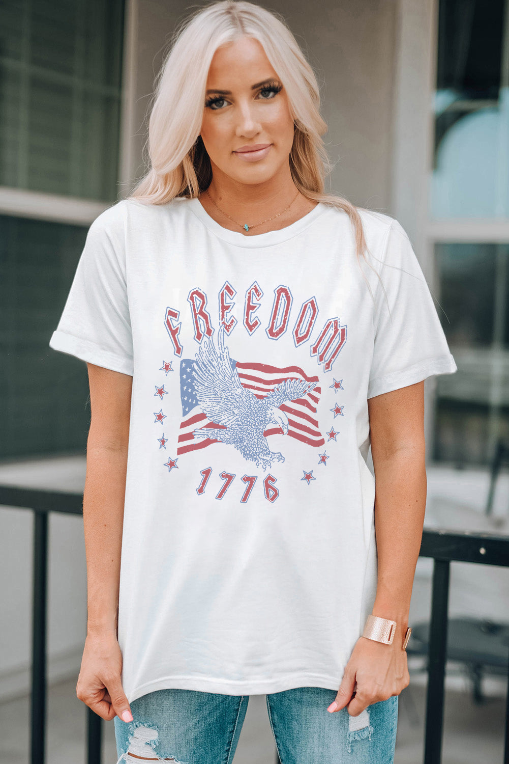 FREEDOM 1776 Graphic Tee-Jewearrings