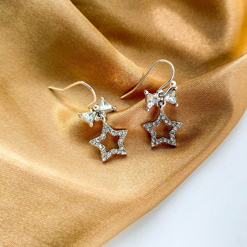 Star Earrings Sweet Fashion Personality Bow-Jewearrings