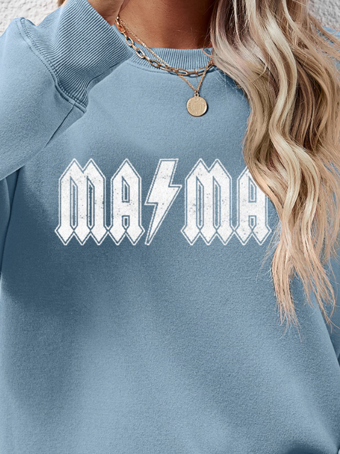 Letter Graphic Dropped Shoulder Sweatshirt-Jewearrings