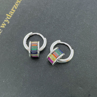 S925 Sterling Silver Gradient Earrings For Women Simple And Fashionable-Jewearrings