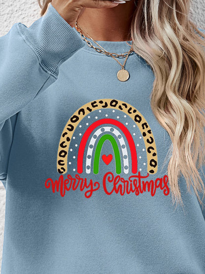 MERRY CHRISTMAS Graphic Sweatshirt-Jewearrings