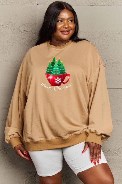 Simply Love Full Size MERRY CHRISTMAS Graphic Sweatshirt-Jewearrings