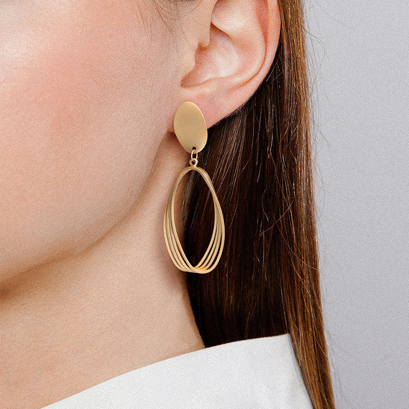 Women's matte metal hoop earrings-Jewearrings