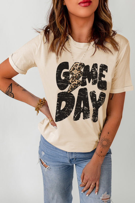 GAME DAY Graphic Short Sleeve T-Shirt-Jewearrings