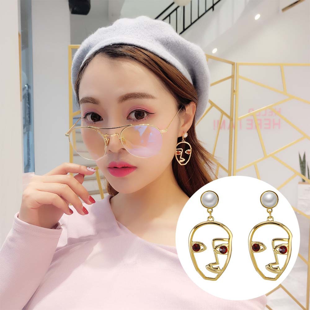 Korean face personality pearl design earring Earrings-Jewearrings