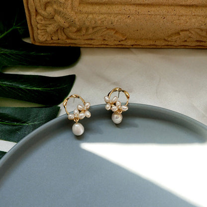 Natural freshwater pearl earrings-Jewearrings