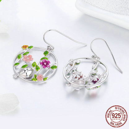 Forest Story 925 Sterling Silver Temperament Earrings-Jewearrings