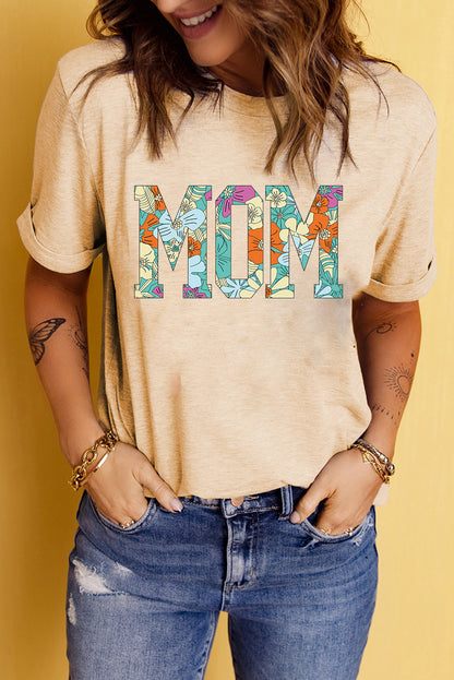 MOM Floral Graphic T-Shirt-Jewearrings