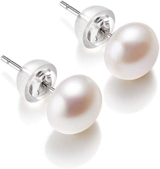 Simple And Creative Natural Freshwater Pearl Stud Earrings-Jewearrings