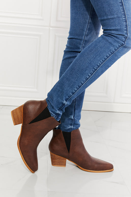 MMShoes Back At It Point Toe Bootie in Chocolate-Jewearrings