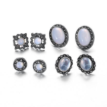 Cobblestone Opal Stud Earrings-Jewearrings