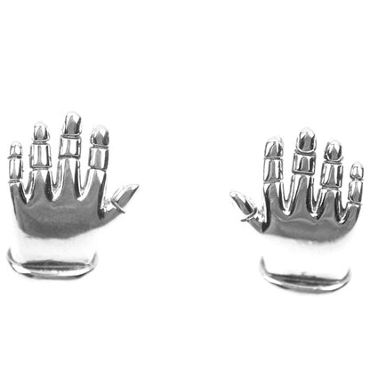 Sterling silver hand hip hop earrings-Jewearrings