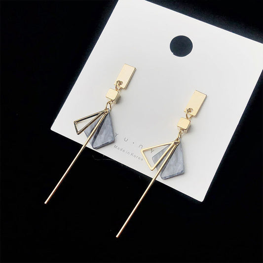 Long style stylish earrings web celebrity earrings with silver needle earrings-Jewearrings