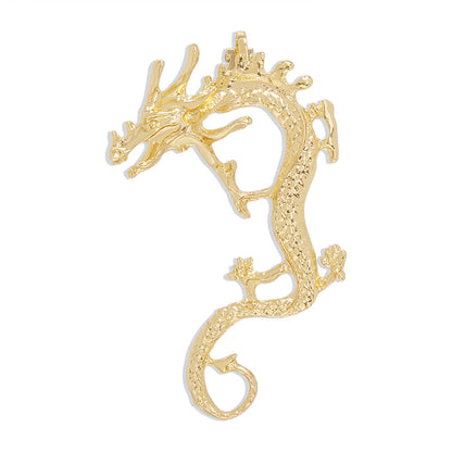 Punk Style Chinese Dragon Ear Clip Creative Fashion Geometric Earrings-Jewearrings