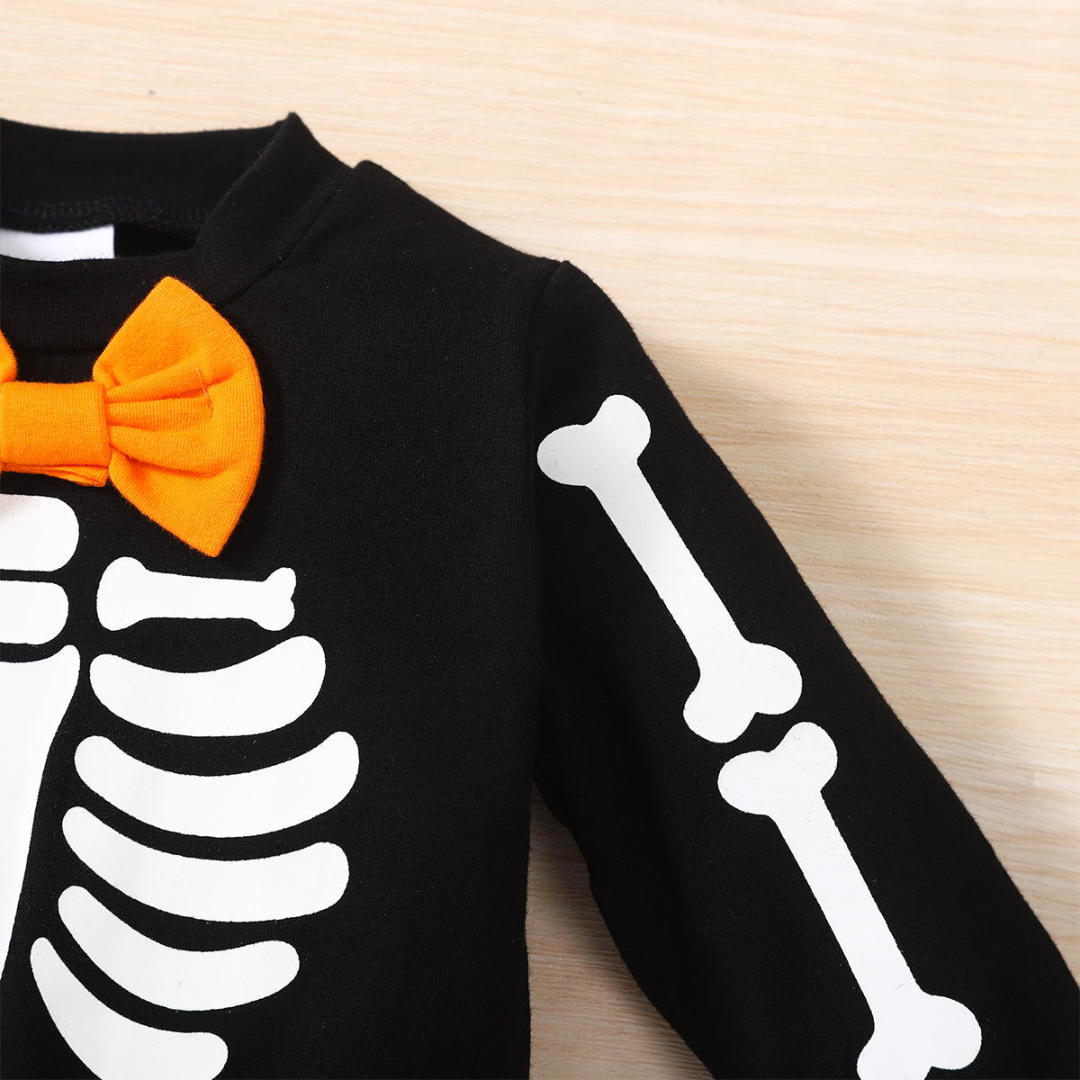 Skeleton Pattern Round Neck Sweatshirt and Bone Pattern Pants Set-Jewearrings