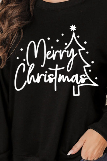 MERRY CHRISTMAS Graphic Sweatshirt-Jewearrings