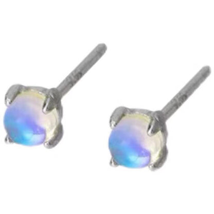 Women's Trendy Silver Plated Aurora Luminous Stone Earrings-Jewearrings