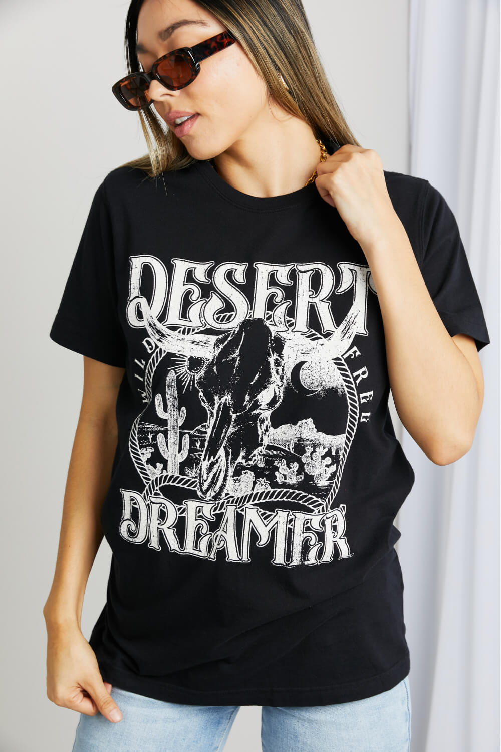 mineB Full Size DESERT DREAMER Graphic Tee-Jewearrings