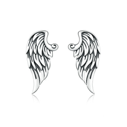 S925 Sterling Silver Wings Creative Women's Earrings-Jewearrings