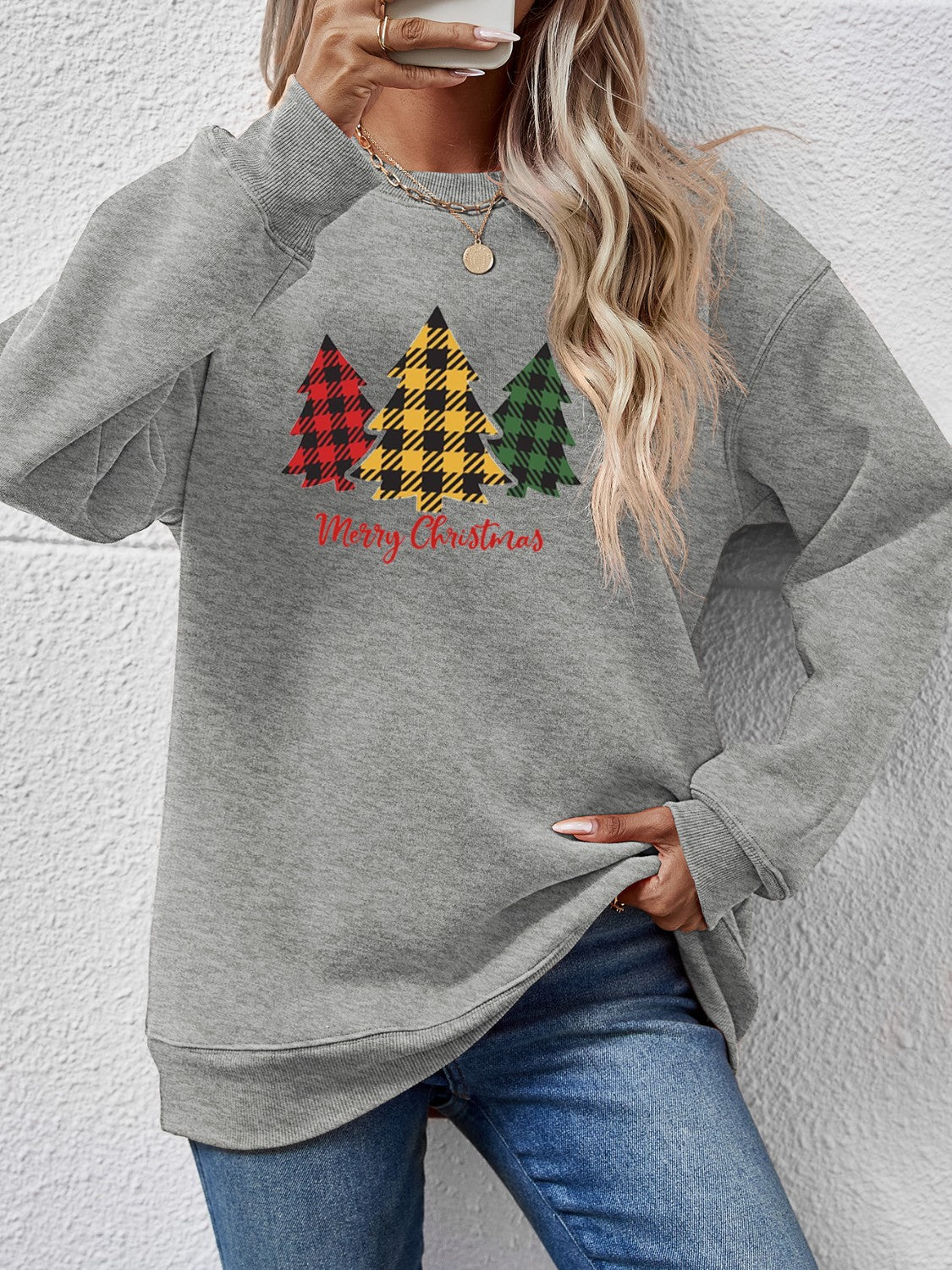 MERRY CHRISTMAS Dropped Shoulder Sweatshirt-Jewearrings