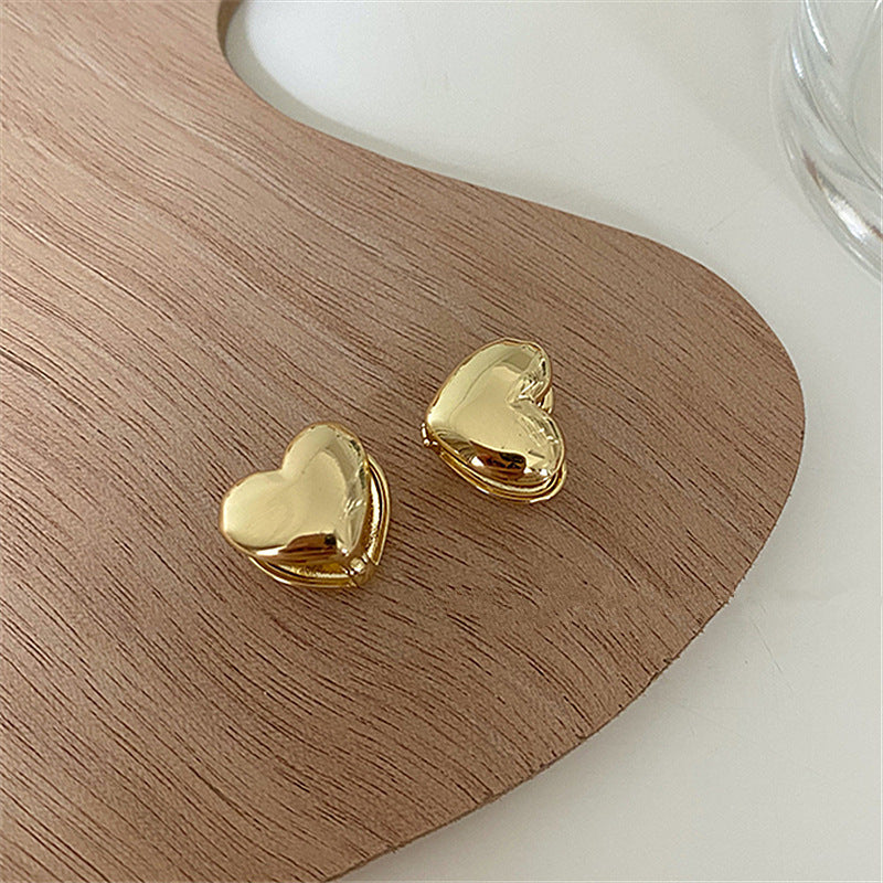 Three-dimensional Love Ear Clip Female Fashion Sweet Personalized Earrings-Jewearrings