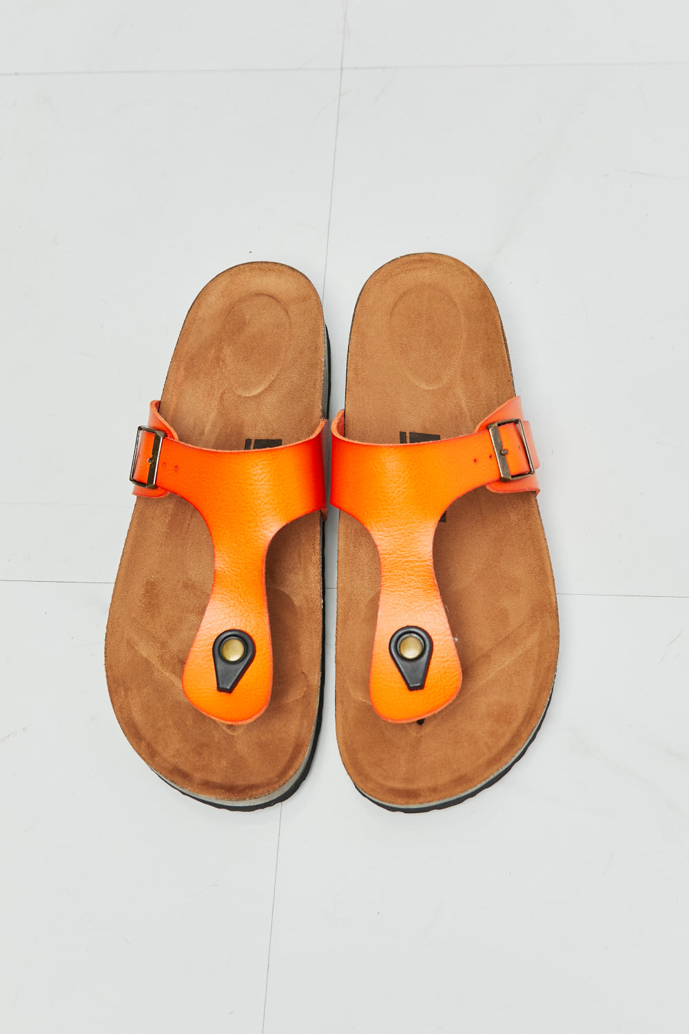 MMShoes Drift Away T-Strap Flip-Flop in Orange-Jewearrings