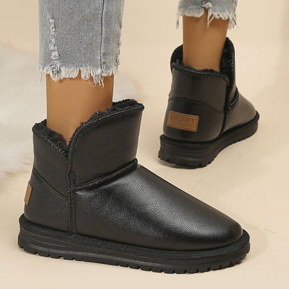 PU Leather Platform Thermal Boots-Jewearrings