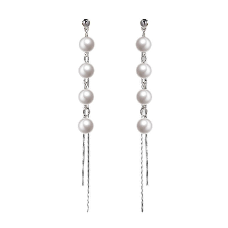 Pearl Temperament Ear Jewelry Earrings-Jewearrings