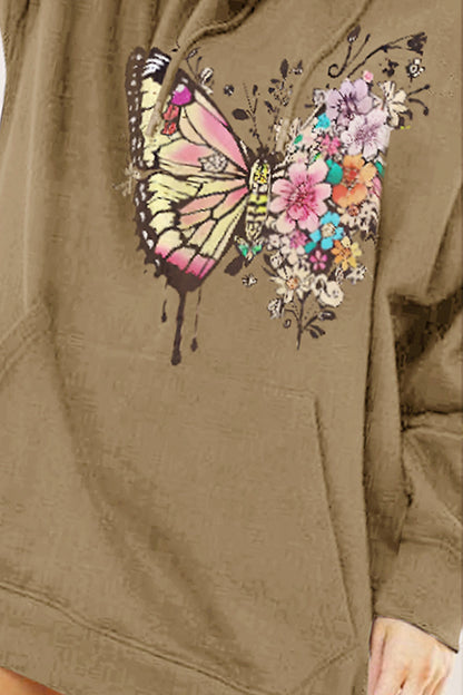 Simply Love Simply Love Full Size Butterfly Graphic Dropped Shoulder Hoodie-Jewearrings