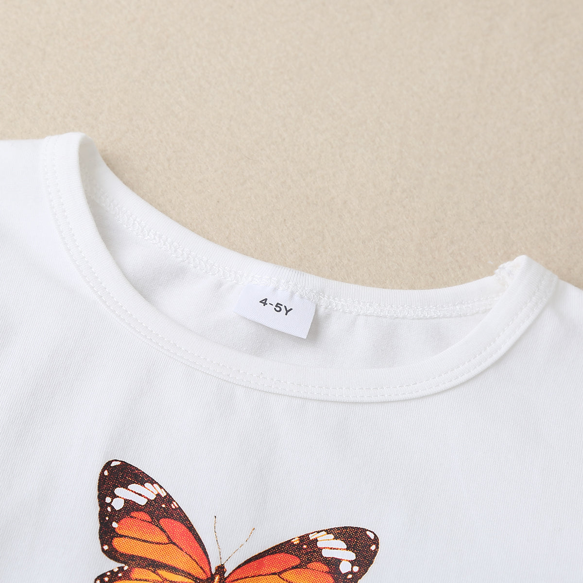 Round Neck Butterfly Graphic Long Sleeve T-Shirt-Jewearrings