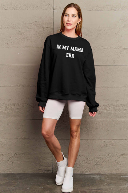 Simply Love Full Size IN MY MAMA EAR Graphic Sweatshirt-Jewearrings