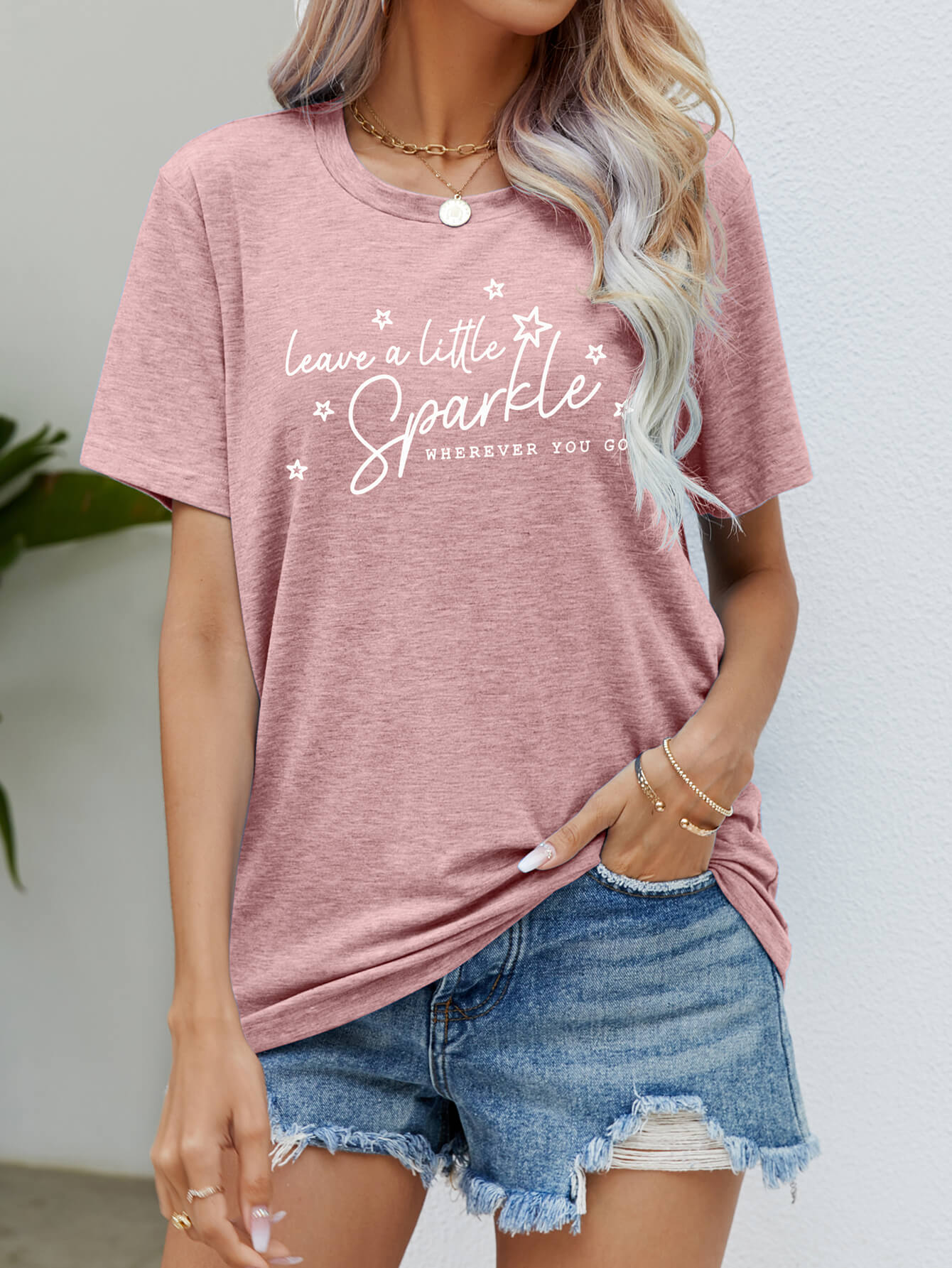 LEAVE A LITTLE SPARKLE WHEREVER YOU GO Tee Shirt-Jewearrings