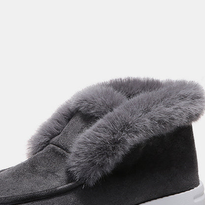 Furry Suede Snow Boots-Jewearrings