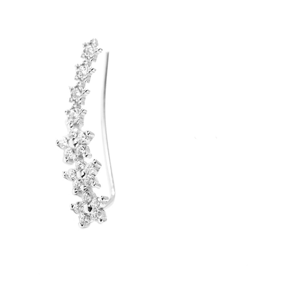 Women's Rhinestone Zircon Flower Stud Earrings-Jewearrings