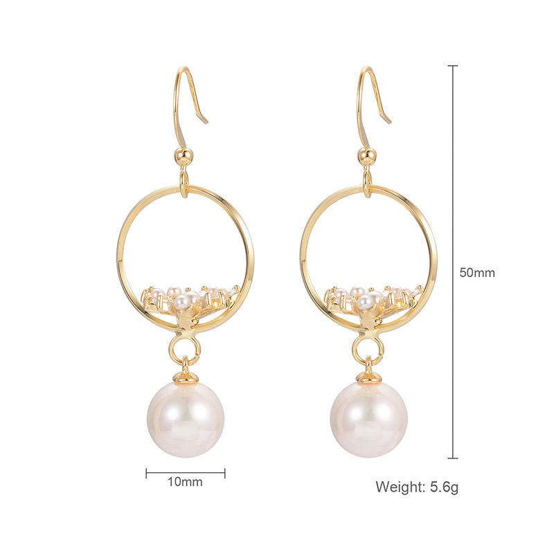 New Trendy Design Pearl Earrings Tassel Earrings-Jewearrings