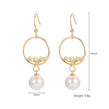 New Trendy Design Pearl Earrings Tassel Earrings-Jewearrings