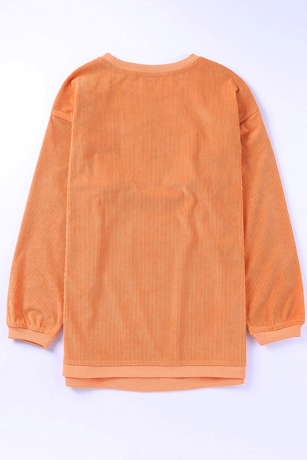 HOWDY Pumpkin Graphic Ribbed Sweatshirt-Jewearrings