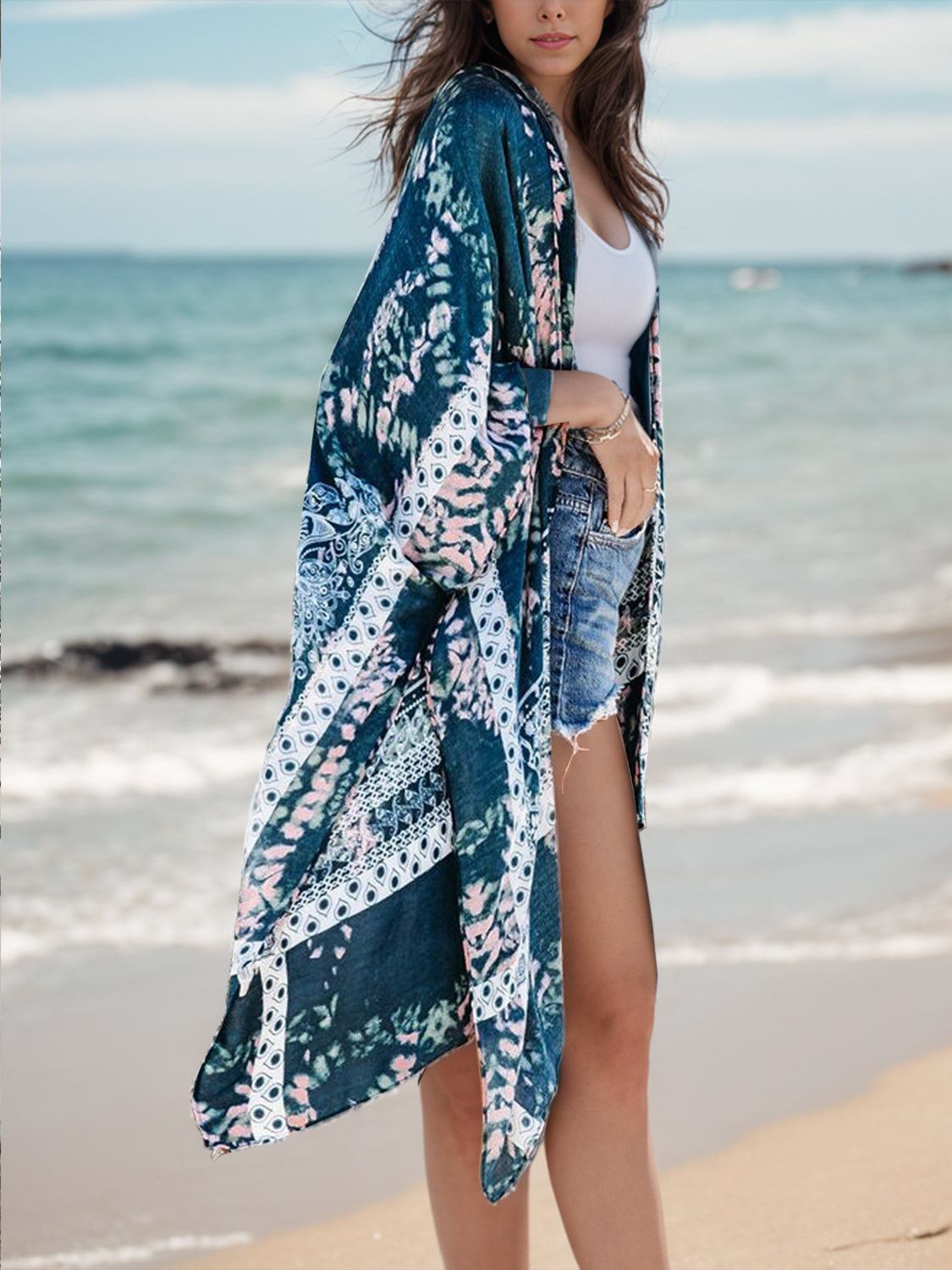 Printed Open Front Cover-Up-Jewearrings