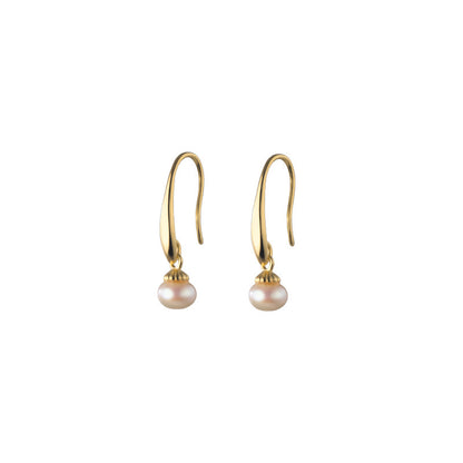 S925 Silver Ear Hook Women's Pearl Simplicity Earrings-Jewearrings