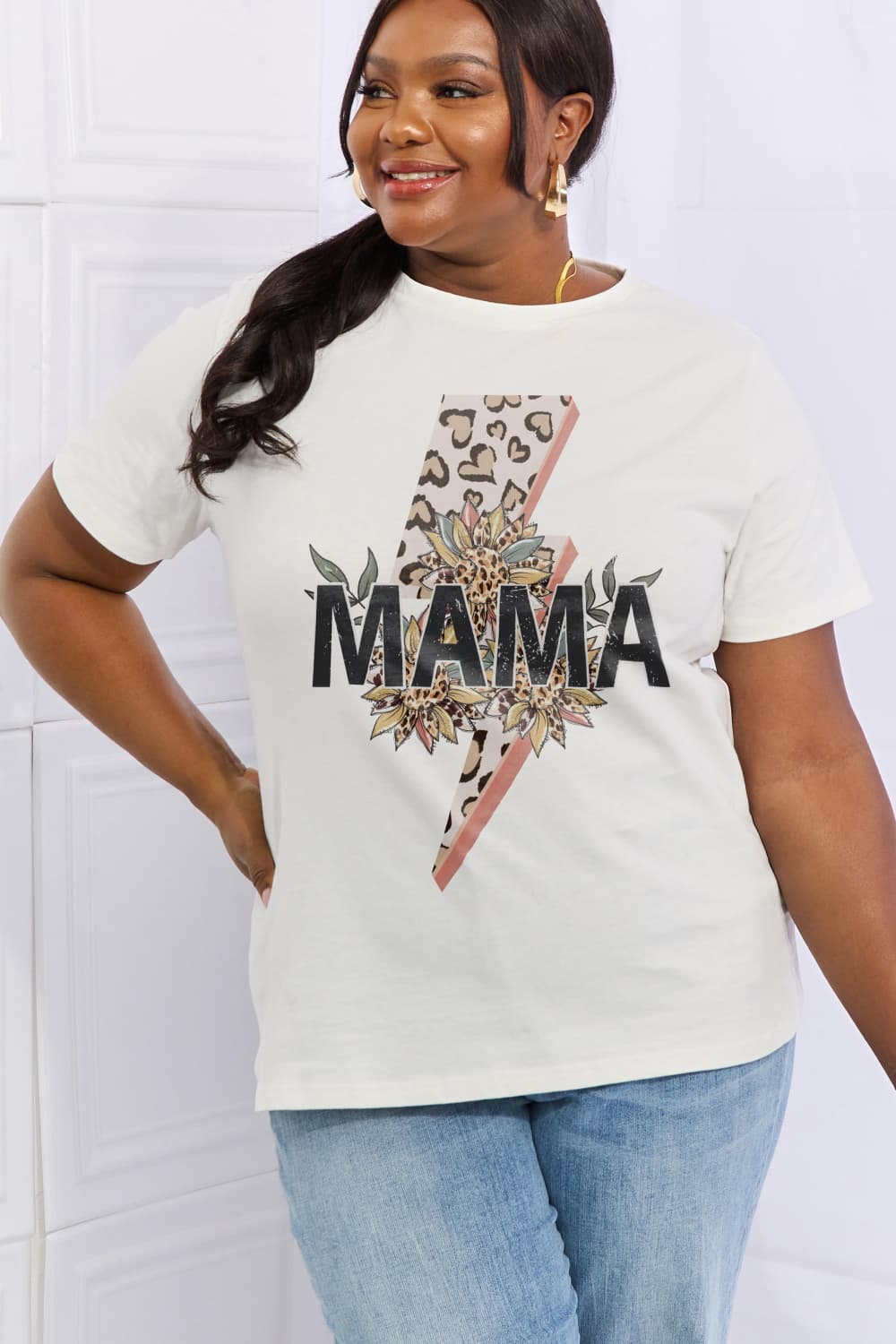 Simply Love Full Size MAMA Graphic Cotton Tee-Jewearrings