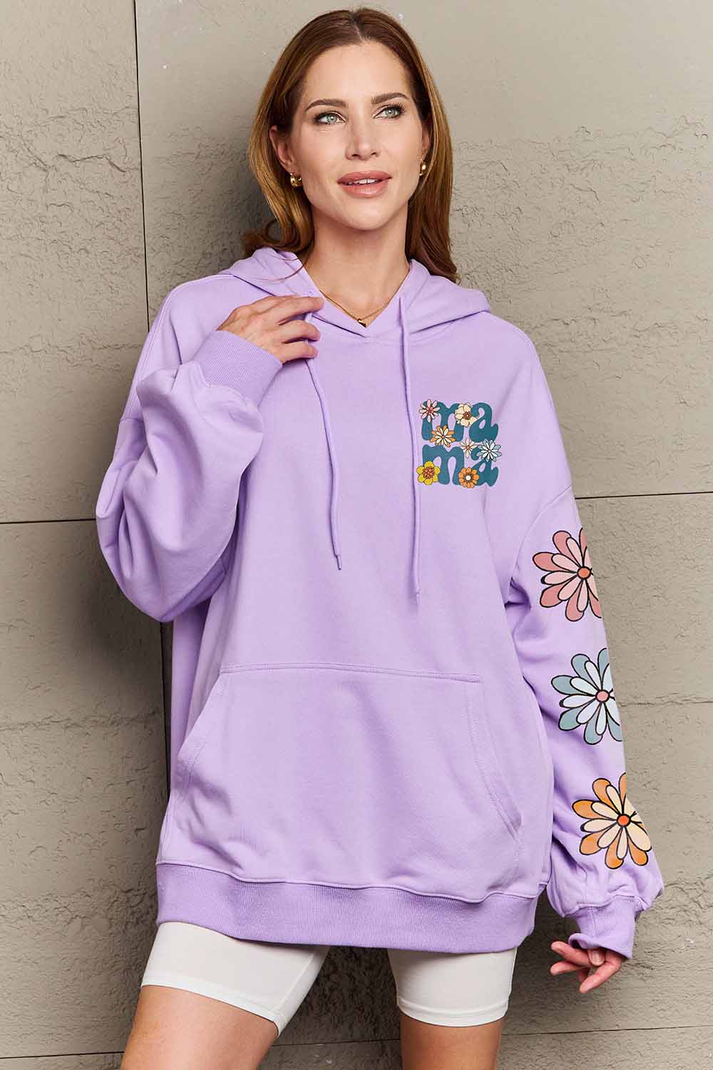 Simply Love Simply Love Full Size MAMA Graphic Dropped Shoulder Hoodie-Jewearrings