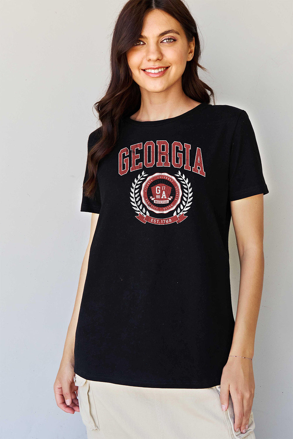 Simply Love Full Size GEORGIA Graphic T-Shirt-Jewearrings