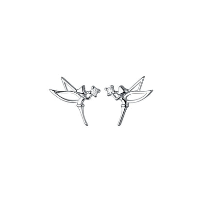 Women's Fashion Simple Geometric Sterling Silver Stud Earrings-Jewearrings