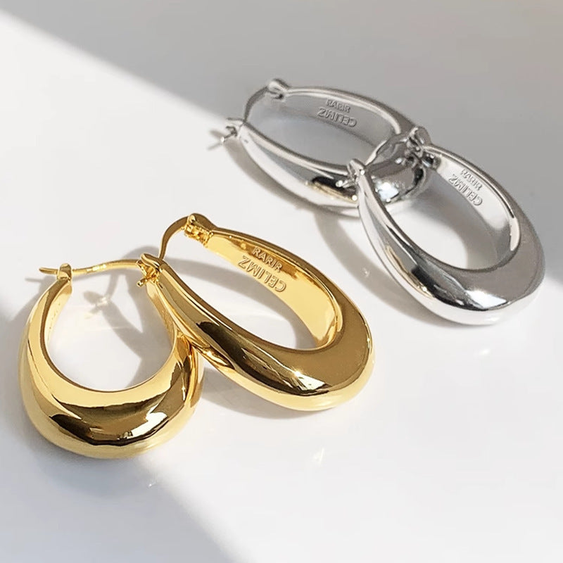 Versatile And High-end French Vintage Gold Earrings For Women-Jewearrings