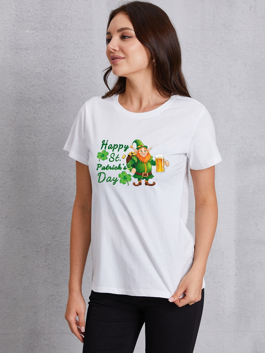 HAPPY ST. PATRICK'S DAY Round Neck T-Shirt-Jewearrings