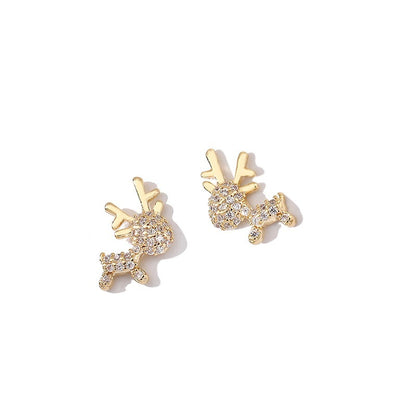 Personality Fawn Wild Stud Earrings Silver Needle Temperament Cute Trend-Jewearrings