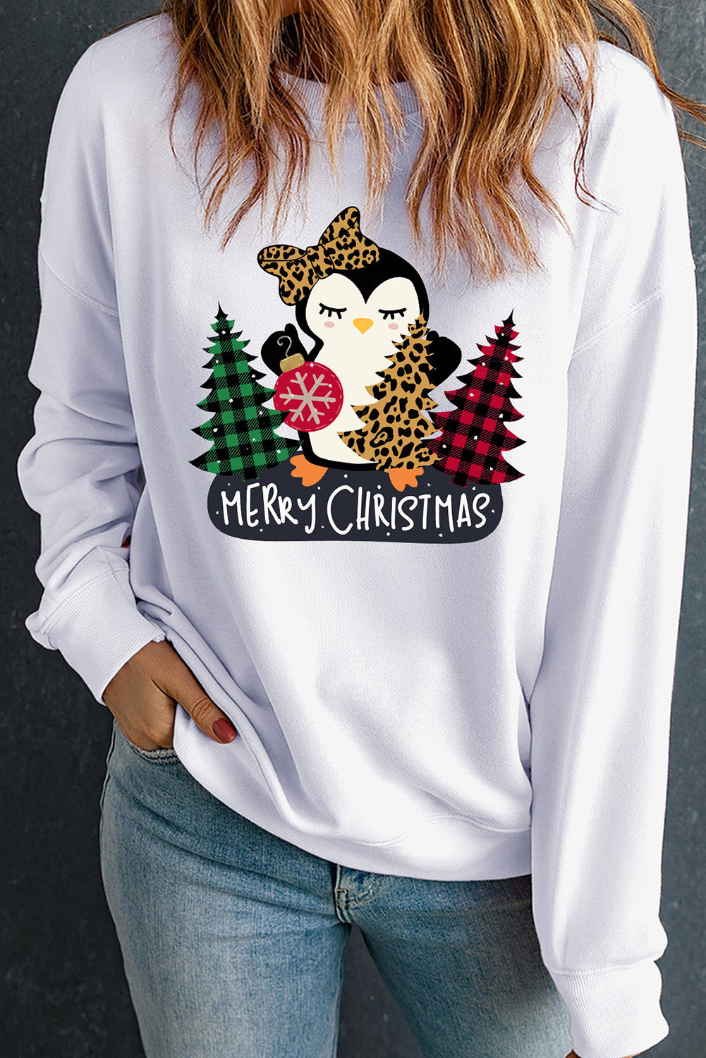 Graphic Round Neck Long Sleeve T-Shirt-Jewearrings