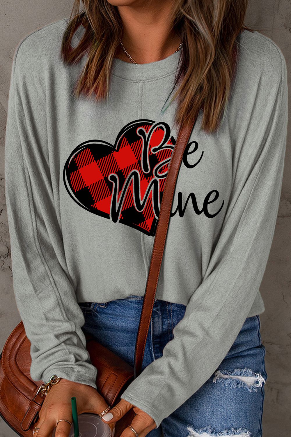 Heart Letter Graphic Round Neck T-Shirt-Jewearrings